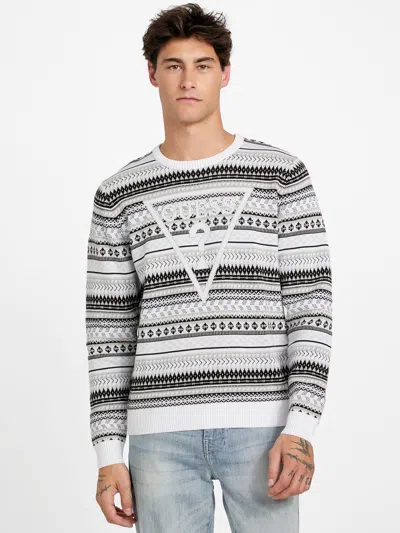 Guess Factory Arlo Crewneck Sweater In Black