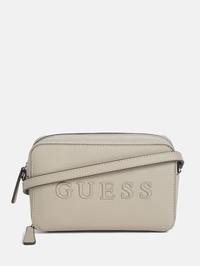 Guess Factory Artemis Mini Double Zip Crossbody In Grey