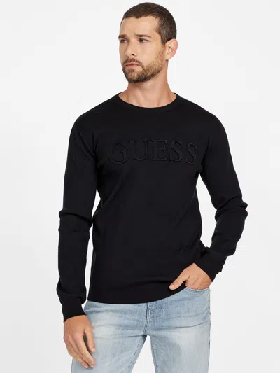 Guess Factory Astero Logo Sweater In Black