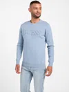 Guess Factory Astero Logo Sweater In Blue