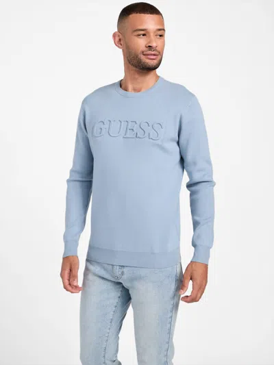 Guess Factory Astero Logo Sweater In Blue