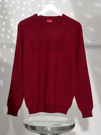 Guess Factory Astero Logo Sweater In Red