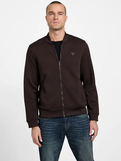 Guess Factory Astro Quilted Flight Jacket In Burgundy