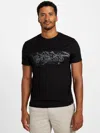 Guess Factory Atlas Crewneck Logo Tee In Black