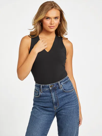 Guess Factory Aurelia Nylon Bodysuit In Black