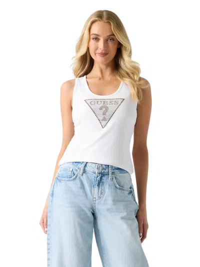 Guess Factory Ava Tank Jersey Tank In White