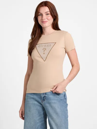 Guess Factory Ava Triangle Tee In Nude