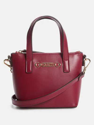 Guess Factory Avelina Faux-leather Mini Tote In Black
