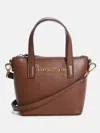 Guess Factory Avelina Faux-leather Mini Tote In Brown