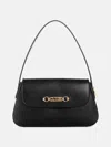 Guess Factory Avelina Rhinestone Logo Shoulder Bag In Black