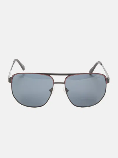 Guess Factory Aviator Metal Sunglasses In Black