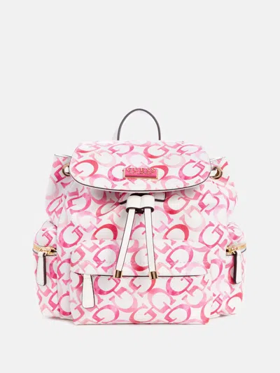 Guess Factory Aviel Faux-leather Backpack In Pink