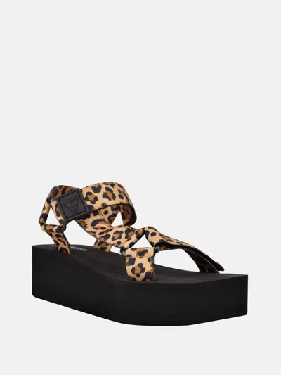 Guess Factory Avin Platform Sandals In Multi