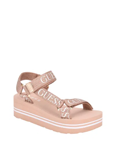 Guess Factory Avin Platform Sport Sandals In Multi