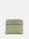 Guess Factory Avon Park Logo Small Zip-around Wallet In Pink
