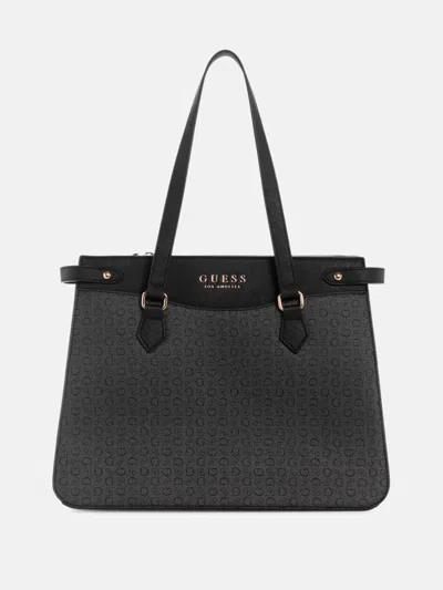 Guess Factory Avon Park Logo Tote In Gray