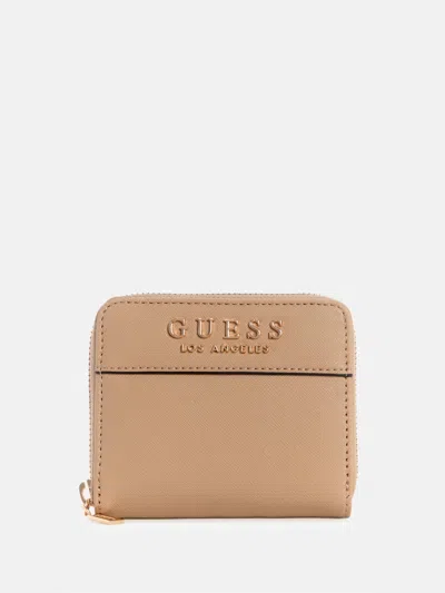 Guess Factory Avon Park Small Zip-around Wallet In Brown