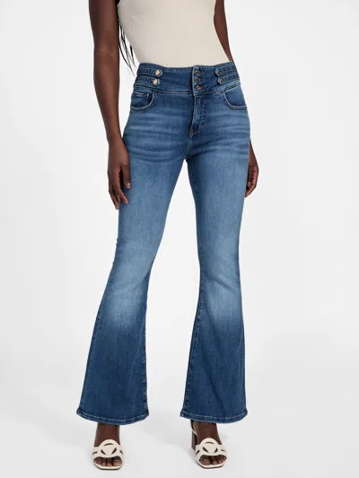 Guess Factory Beatrice High-rise Flare Jeans In Multi