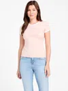 Guess Factory Beau Ringer Tee In Pink