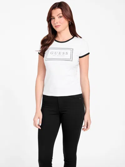 Guess Factory Beau Ringer Tee In White