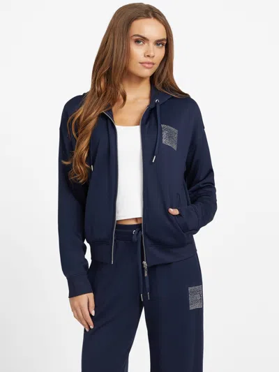 Guess Factory Becka Full-zip Hoodie In Blue