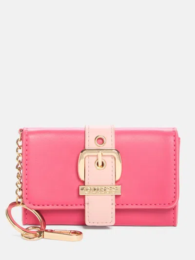Guess Factory Belted Fold-over Card Case Keychain