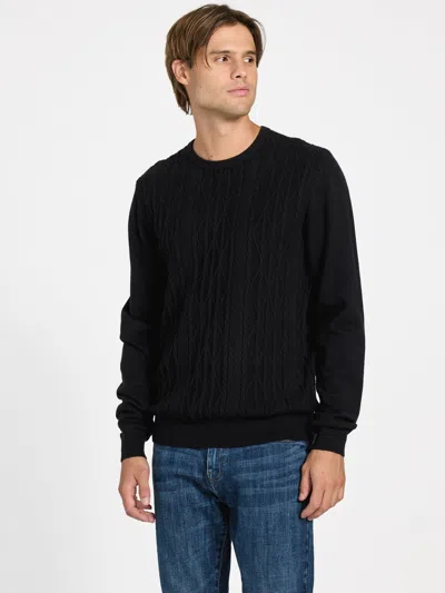 Guess Factory Beltran Fisherman Sweater In Black