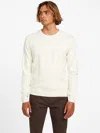 Guess Factory Beltran Fisherman Sweater In White