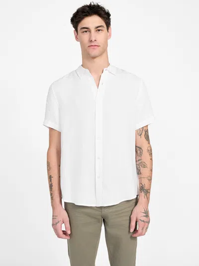 Guess Factory Ben Textured Short-sleeve Shirt In White