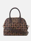 Guess Factory Berkton Logo Dome Satchel In Brown