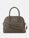 Guess Factory Berkton Logo Dome Satchel In Green