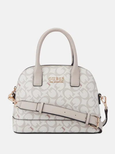 Guess Factory Berkton Logo Dome Satchel In White