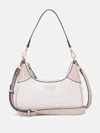 Guess Factory Berkton Logo Mini Shoulder Bag In Gold