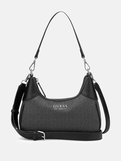Guess Factory Berkton Logo Mini Shoulder Bag In Gray