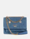Guess Factory Beryln Denim Convertible Crossbody In Blue