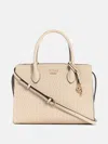 Guess Factory Beryln Logo Large Satchel In Sand