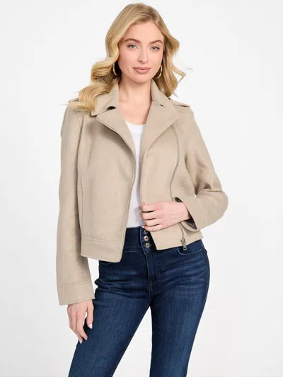 Guess Factory Bethany Woven Jacket In Beige
