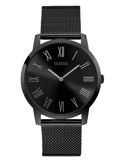 Guess Factory Black And Silver Analog Watch In Multi