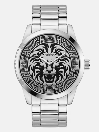 Guess Factory Black And Silver-tone Analog Watch