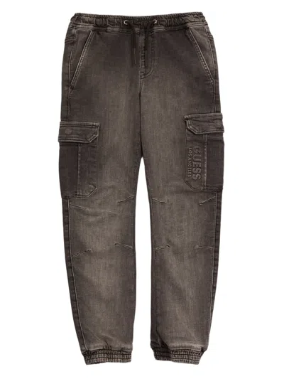 Guess Factory Kids' Black Cargo Jeans (7-16) In Gray