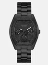 Guess Factory Black Multifunction Watch In Black