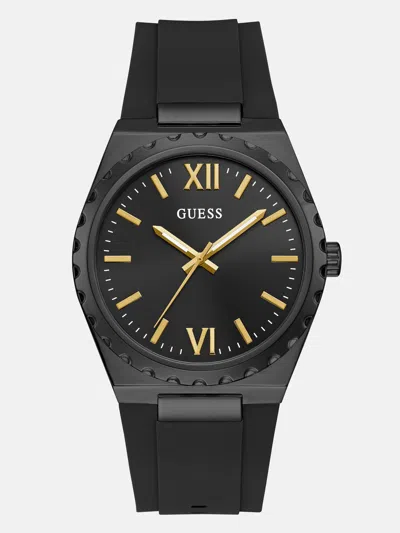 Guess Factory Black Silicon Analog Watch
