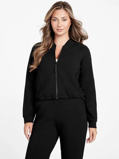 Guess Factory Blaire Scuba-knit Jacket In Black