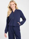 Guess Factory Blaire Scuba-knit Jacket In Blue