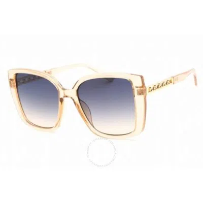 Guess Factory Blue Gradient Browline Ladies Sunglasses Gf0427 27w 57