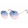 GUESS FACTORY GUESS FACTORY BLUE GRADIENT BUTTERFLY LADIES SUNGLASSES GF0385 28W 61