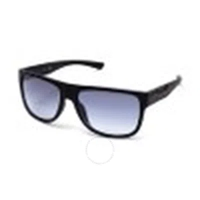Guess Factory Blue Gradient Rectangular Men's Sunglasses Gf0187 02w 59 In Black