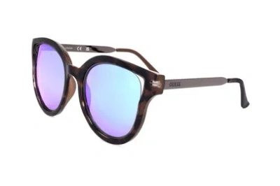 Guess Factory Blue Mirror Butterfly Ladies Sunglasses Gf0323 53x 54