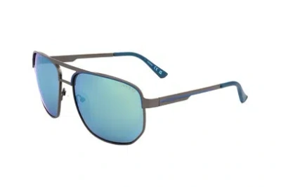 Guess Factory Blue Mirror Navigator Men's Sunglasses Gf00061 06x 61