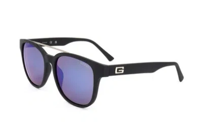 Guess Factory Blue Mirror Square Men's Sunglasses Gf5075 02x 56